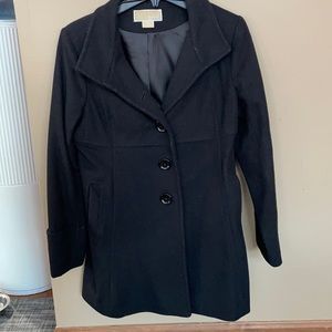 Black Michael Kors Peacoat with buttons and pockets